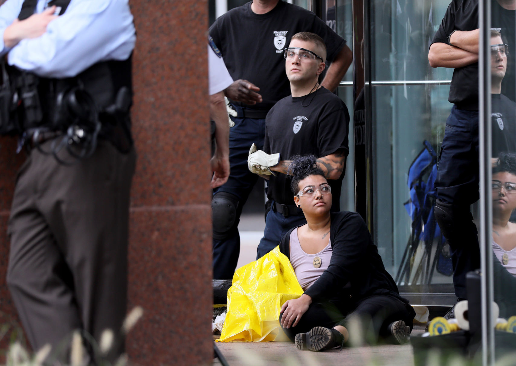 Two protesters arrested